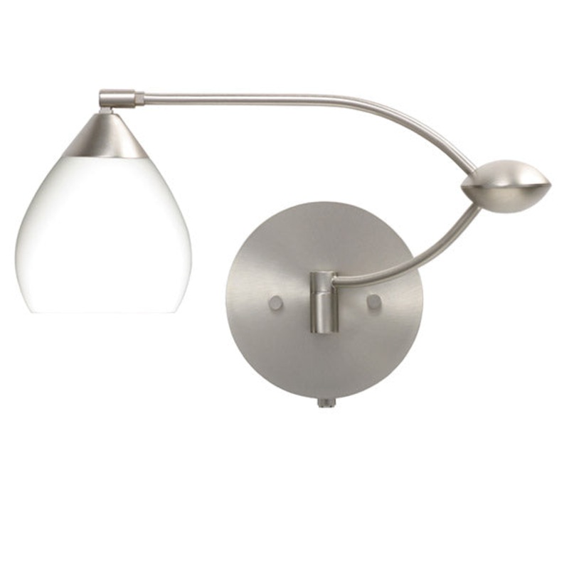 Besa 1WU-560507-SN Tay Tay One Light Swing Arm Wall Sconce Satin Nickel (Discontinued)