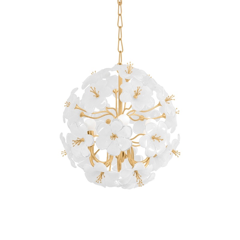 Corbett Lighting 367-22-GL Hygea Six Light Chandelier Gold Leaf