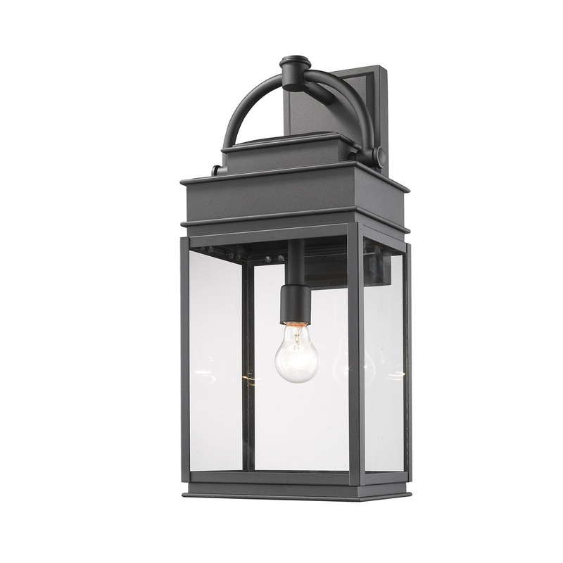 Fulton Outdoor Wall Light – Black / 24.25
