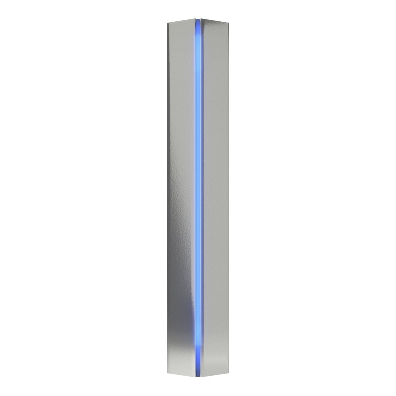 Gallery Small Sconce Sterling Blue Glass (EE)