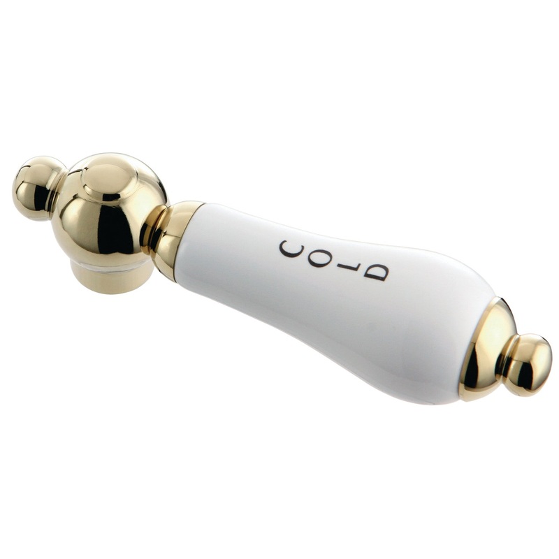 KSH3962PLC Cold Porcelain Lever Handle, Polished Brass