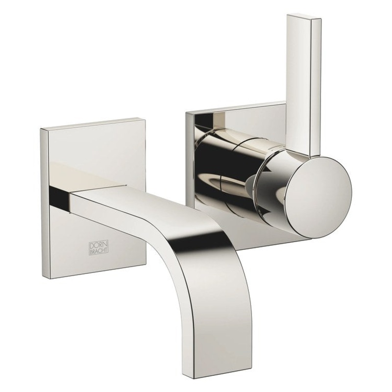 Lavatory Faucet MEM Wall Mount Mixer 1 Lever ADA Platinum 1.2 Gallons per Minute Less Drain 2 Hole
