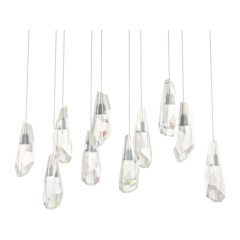 Luma 10-Light Large Crystal Pendant Dark Smoke