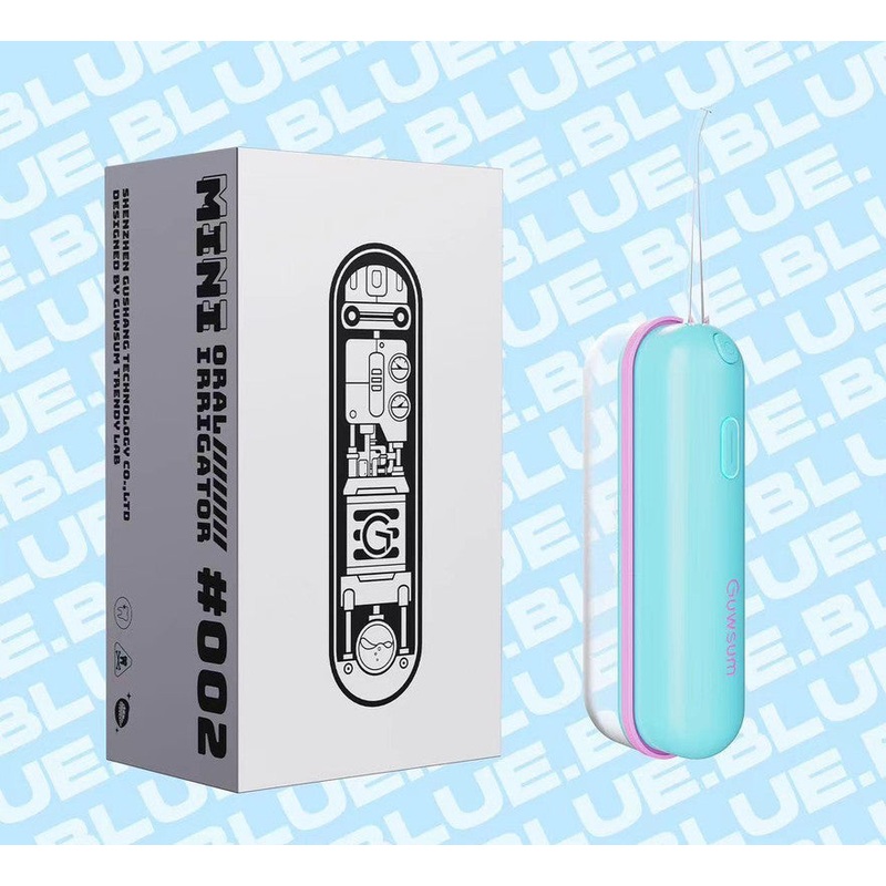 Mini Portable Oral Irrigator – IPX68 Waterproof, UV Sterilization, 3 Modes, Magnetic Charging(Blue)