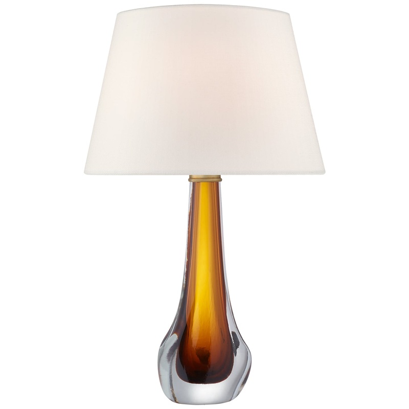 One Light Table Lamp from the Christa Collection in Amber Glass Finish by Visual Comfort Signature