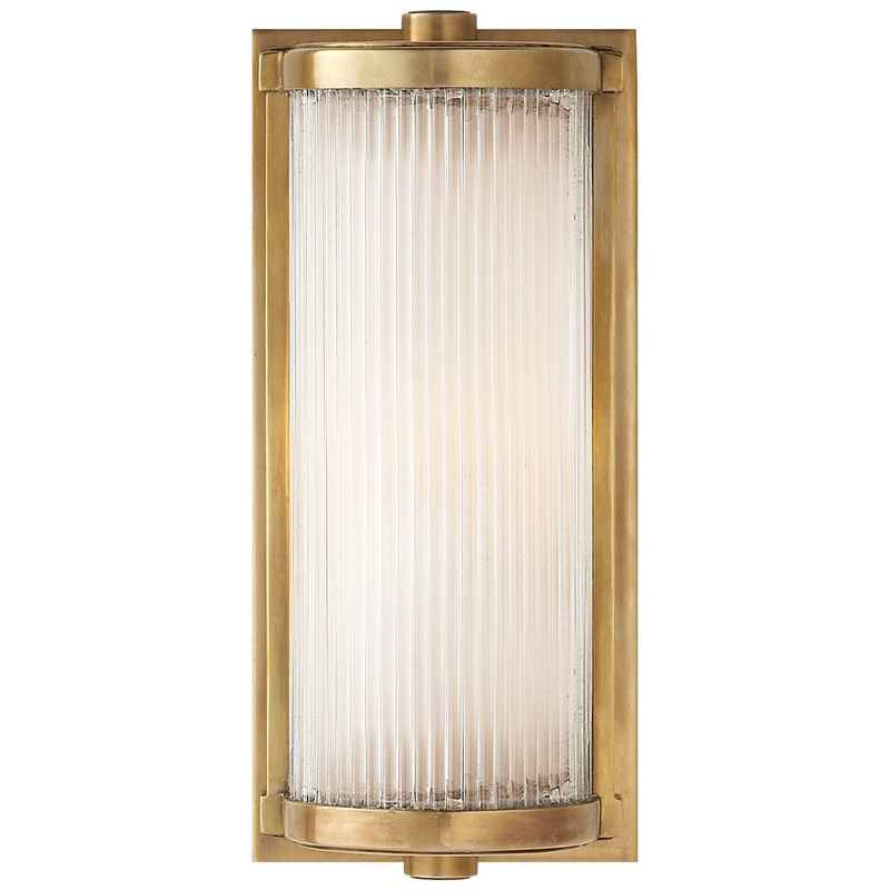 One Light Wall Sconce from the Dresser Collection in Hand-Rubbed Antique Brass Finish by Visual Comfort Signature