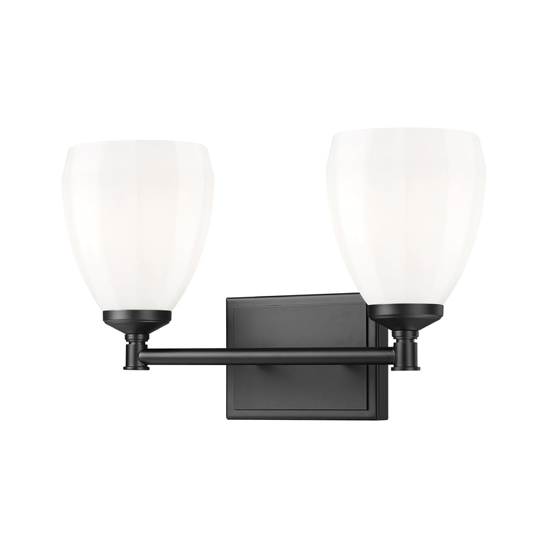 Oren 2-Light Vanity Matte Black