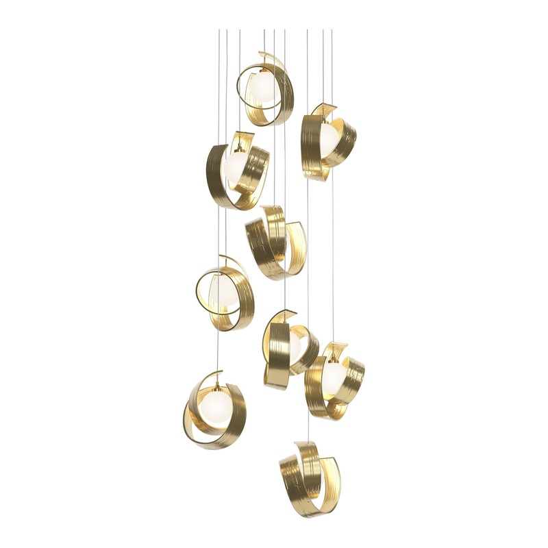 Riza 9-Light Pendant Modern Brass