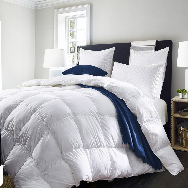 Royal Comfort Quilt 50% Duck Down 50% Duck Feather 233TC Cotton Pure Soft Duvet – Double – White