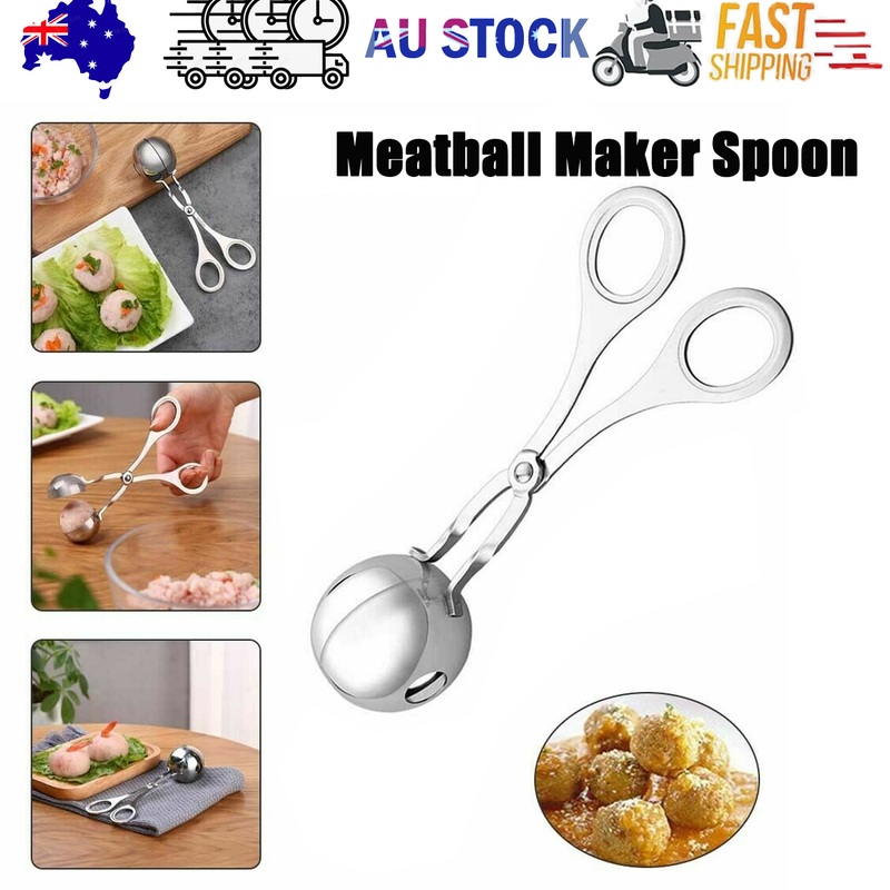 S Meatball Maker Spoon Kitchen Stick Utensil Baller Meat Stainless Steel AU