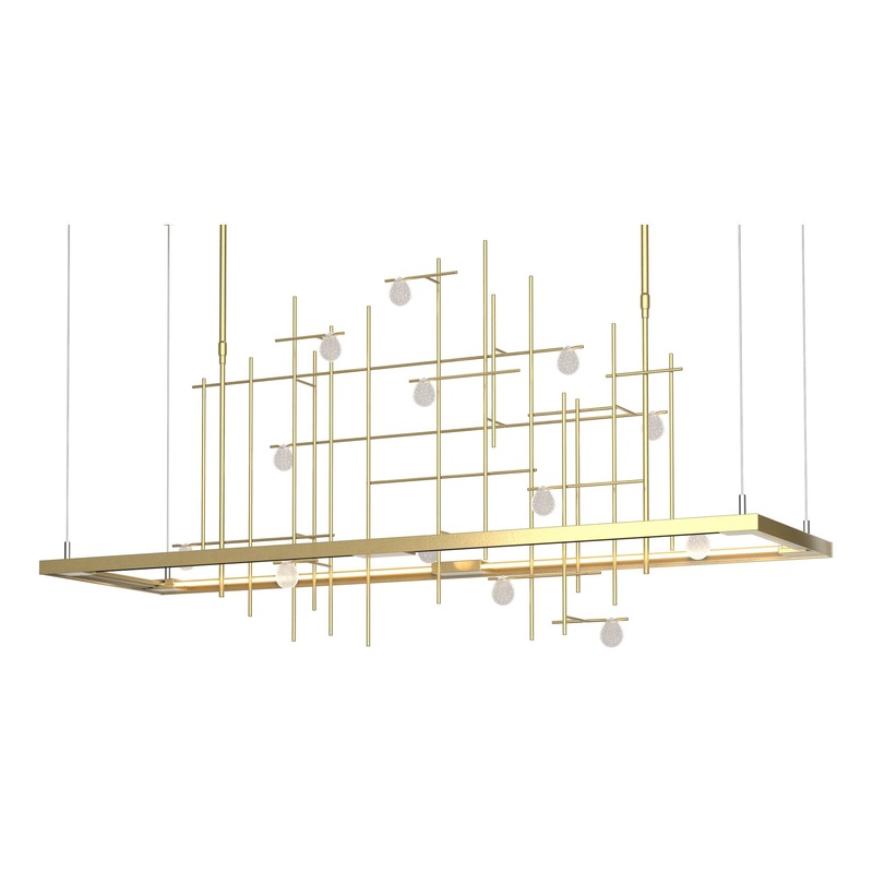 Spring LED Pendant Modern Brass