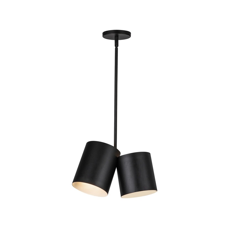 Two Light Pendant from the Keiko Collection in Black Finish by Kuzco Lighting