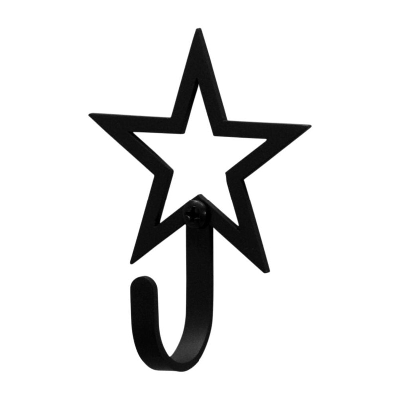 Village Wrought Iron WH-50-XS Open Star Wall Hook Extra Small