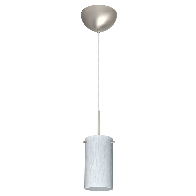 Besa 1BC-440419-SN Stilo One Light Pendant Satin Nickel