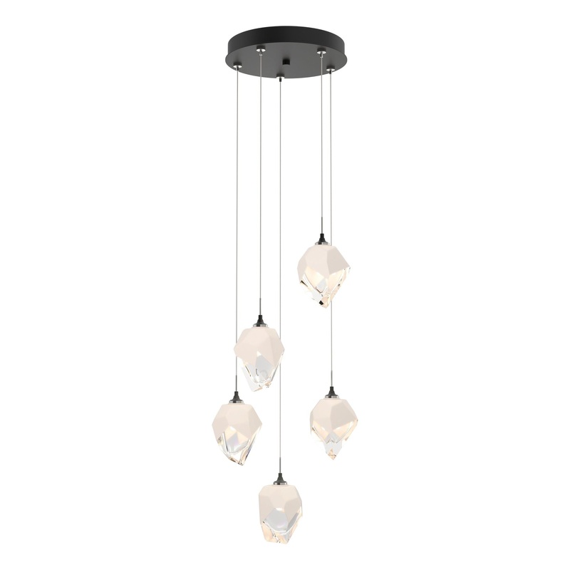 Chrysalis 5-Light Small Crystal Pendant Black White Crystal (WP)