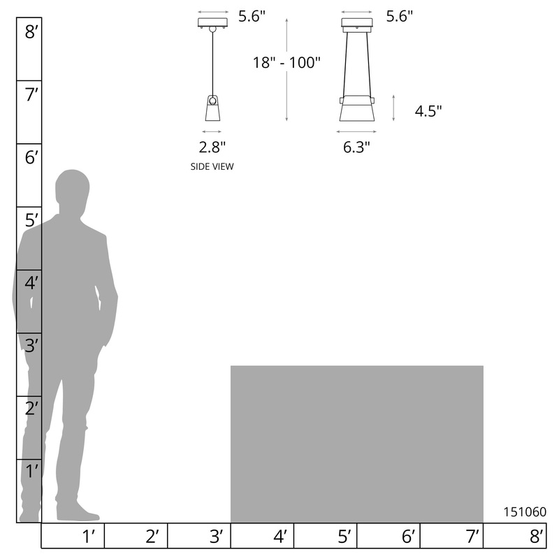 Cowbell LED Mini Pendant Modern Brass Clear Glass (ZM)