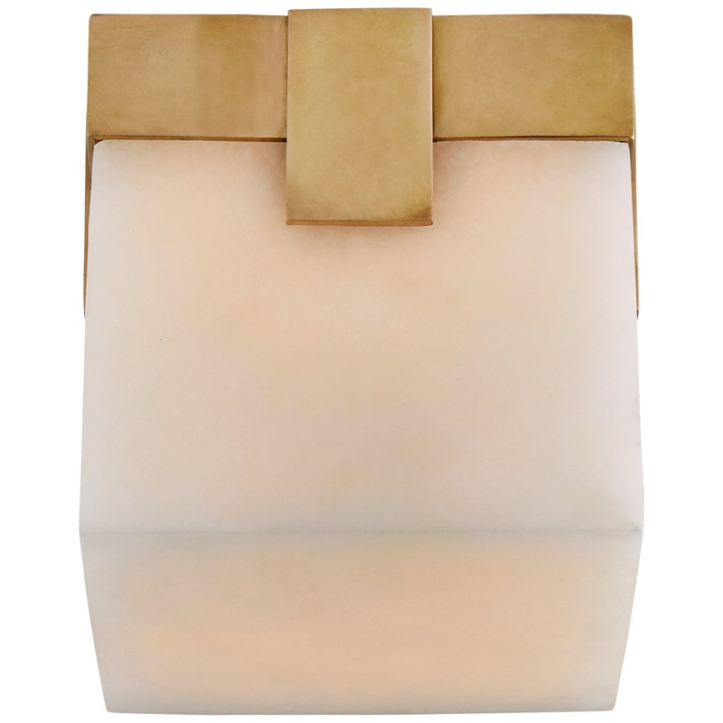LED Flush Mount from the Covet Collection in Antique-Burnished Brass Finish by Visual Comfort Signature