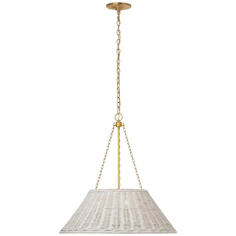 LED Pendant from the Corinne Collection in Soft Brass Finish by Visual Comfort Signature
