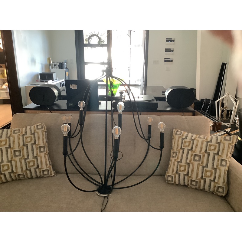 Nine Light Chandelier from the Madison Collection in Matte Black Finish by Capital Lighting (Clearance Display, Final Sale)