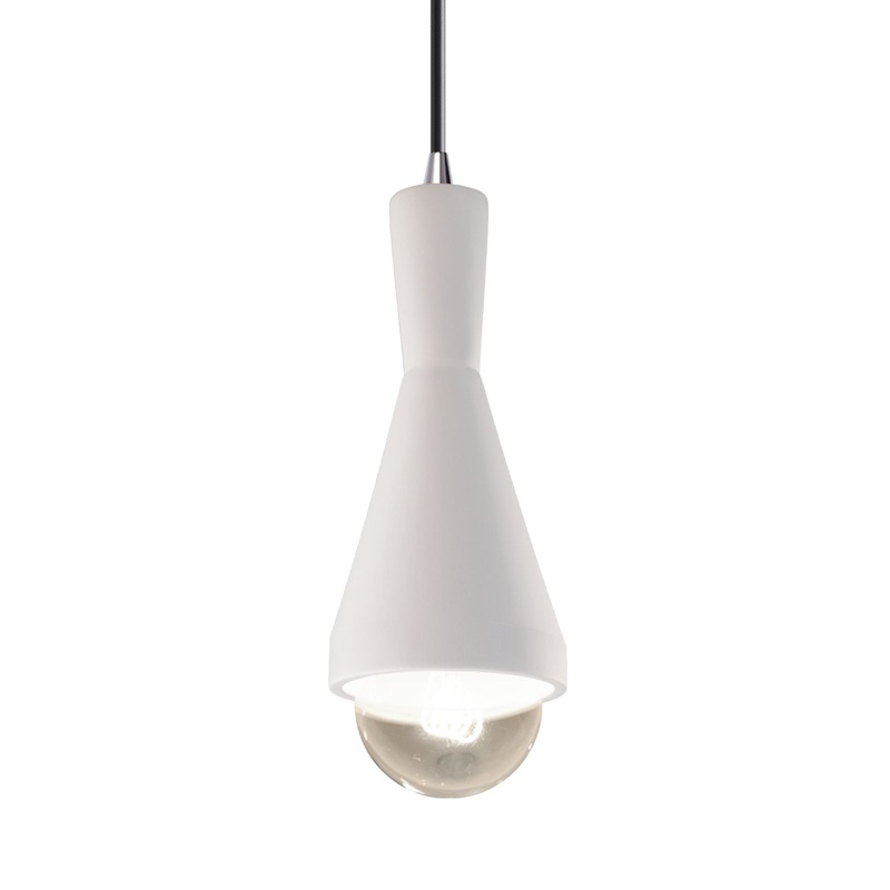 One Light Pendant from the Radiance Collection in Bisque Finish by Justice Designs