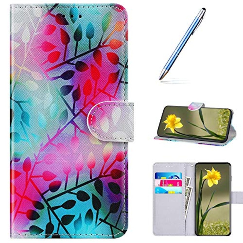 Pelle Portafoglio Cover Compatible with Nokia 2.1 2018 Custodia Flip Libretto Animale Case Rami,URFEDA PU Cuoio Chiusura Magnetica Case Cover Stile Vani di Carte Coper tura Custodia per Nokia 2.1 2018