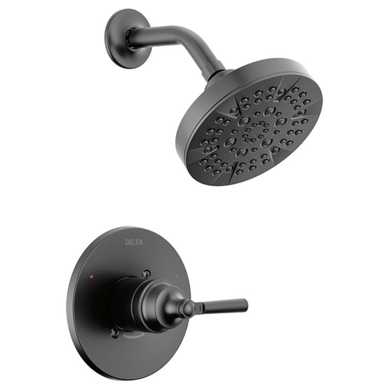 Shower Trim Saylor 14 Series Monitor Pressure Balanced 1 Lever Matte Black WaterSense ADA 1.75 Gallons per Minute
