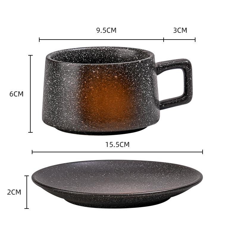 Vintage Ceramic Coffee Cup and Saucer Set – Elegant Afternoon Tea Set(Tea Embroidery)