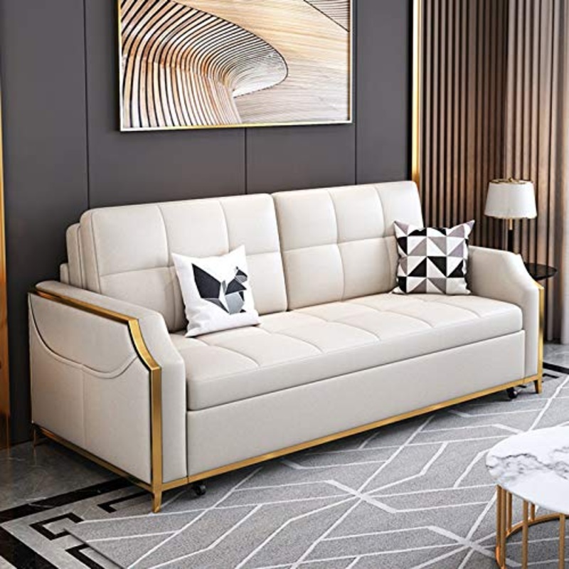 AMYMGLL Divano Letto, Divano Letto Dormiente Letto Multifunzione Letto con Multifunzione Moderno Letto Pieghevole Traspirante con Letto Estraibile per Soggiorno O Camera da Letto