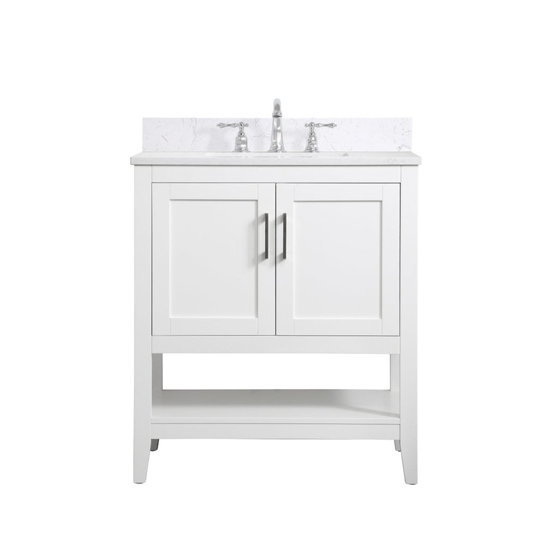 Bathroom Vanity Set from the Aubrey Collection in White Finish by Elegant Lighting