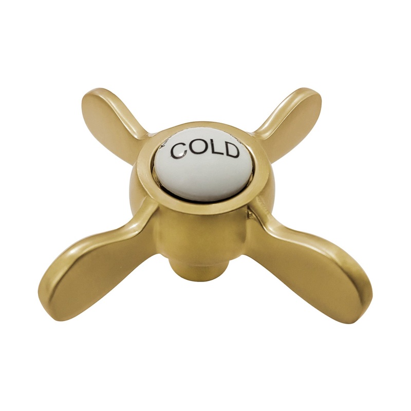 Essex KSH285SBC Cold Metal Cross Handle, Brushed Brass