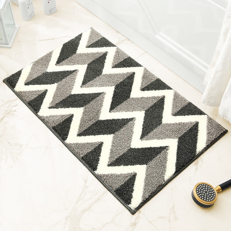 Grey Bathroom Mat – Super Absorbent Non-Slip Rug (40x60cm), Toilet Floor Mat for Bathroom/Bedroom/Entryway