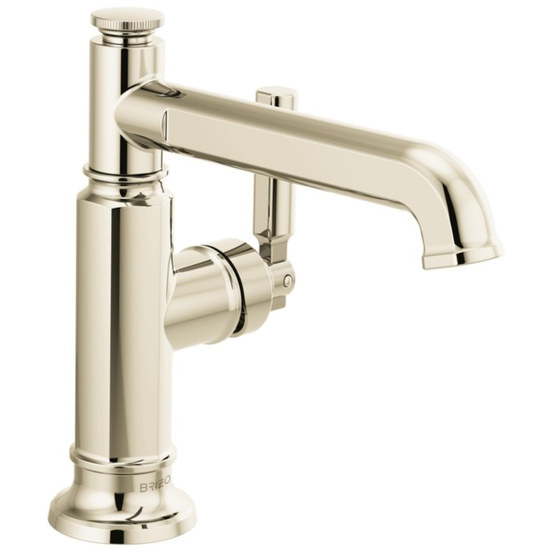 Lavatory Faucet Invari 1 Lever ADA WaterSense Brilliance Polished Nickel 1.5 Gallons per Minute 1 Hole Less Drain