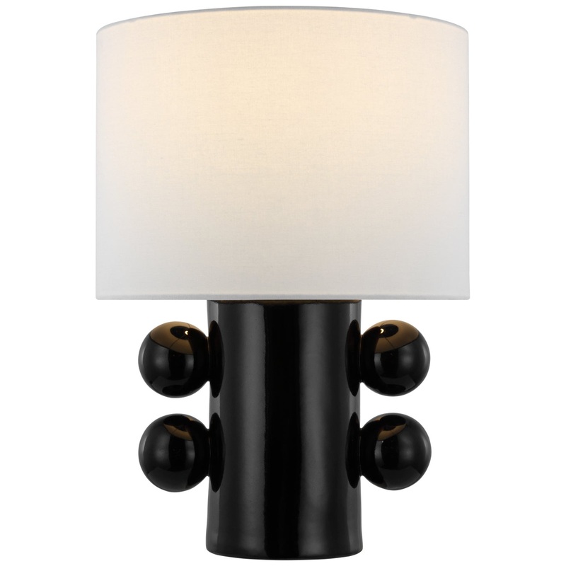 LED Table Lamp from the Tiglia Collection in Black Finish by Visual Comfort Signature