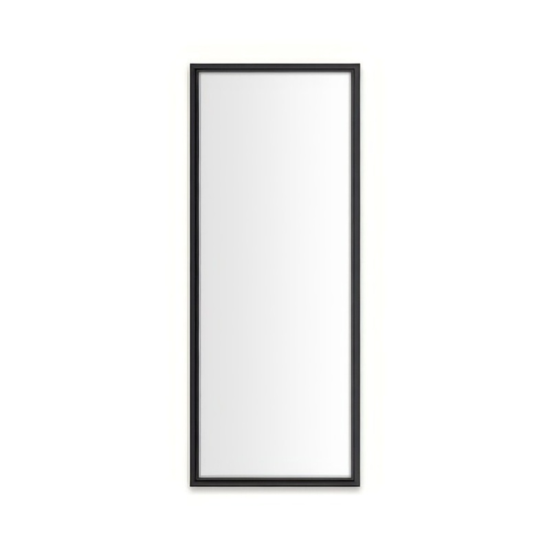 Medicine Cabinet Main Line 16 x 40 Inch 1 Doors Framed Mirror Brushed Black Flat Top Rosemont Frame Slow Close Hinges 4 Inch
