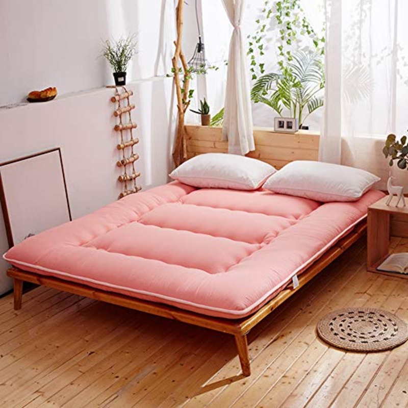 NSAIH Materasso Pieghevole Tatami,Antiscivolo,Quattro Stagioni Disponibili,Materasso per dormitorio per Studenti,Futon da Viaggio Portatile,Materasso da Pavimento Futon,Materasso Doppio Singolo