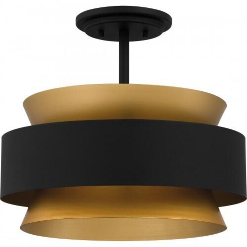 Quoizel QSF5570EK Quoizel Semi-Flush Mount Semiflush 3 lights earth black Semi-Flush Mount