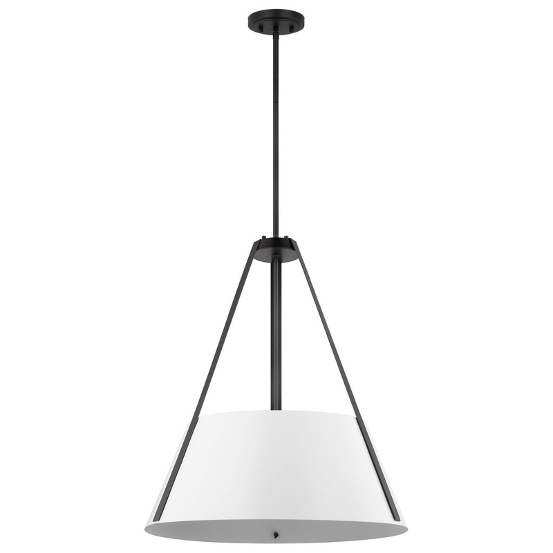 Three Light Pendant from the Brewster Collection in Black Finish by Nuvo Lighting