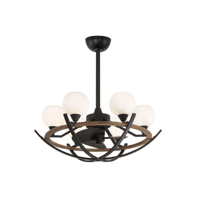 3-blade Marilyn 30″Ceiling Fan by Minka Aire (Dry Rated) Coal/Coal