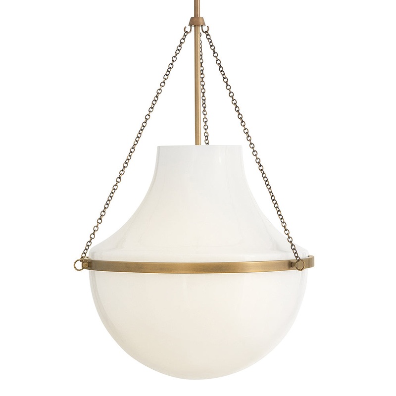 Collins Large Pendant Heritage Brass