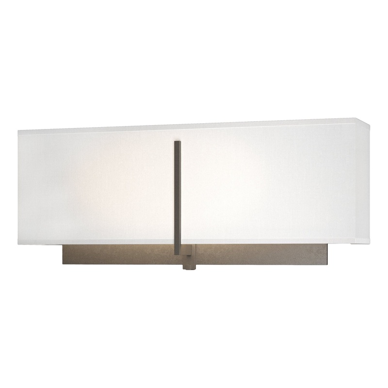 Exos Square Sconce Dark Smoke Natural Anna Shade (SF)