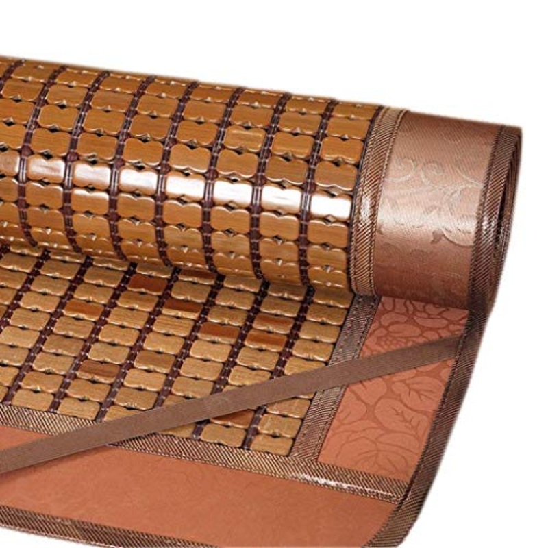 HKX Stuoia di bamb Pieghevole Cuscino del Divano stuoia Estiva stuoia familiare stuoia di Tatami Tappetino Yoga Antiscivolo Morbido e Confortevole (Colore: Marrone, Dimensioni: 1,8 * 2 m)