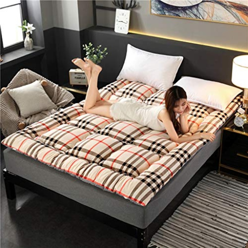 huan Pieghevole Morbido Materasso futon, Traspirante e Comodo materassino, in Stile Giapponese Spessore Tatami Tappetino for Vivere Dormitorio-4 Stili Disponibili