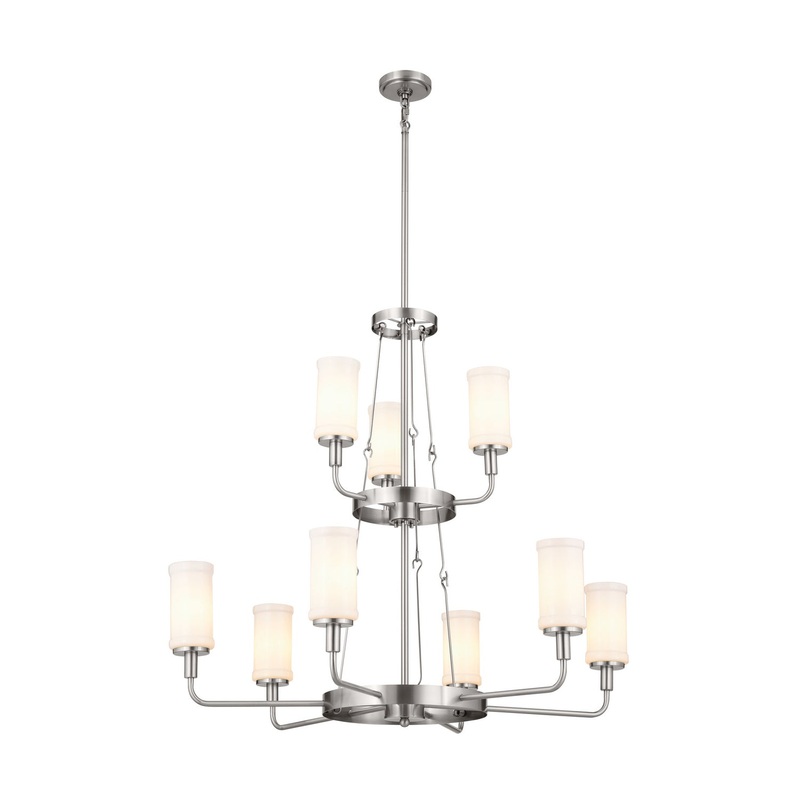 Kichler 52452CLP Nine Light Chandelier, Classic Pewter
