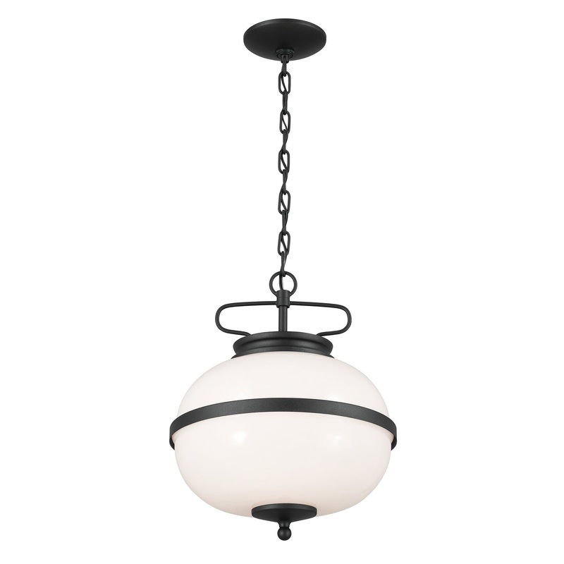 Kichler 52478BKT Two Light Pendant, Textured Black