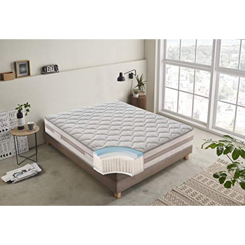 Materassiedoghe – Materasso in Memory Foam – Sistema di Alleviamento dei Punti di Pressione – A zone differenziate – Ortopedico – Medio Rigido – Presidio Medico (120×190)