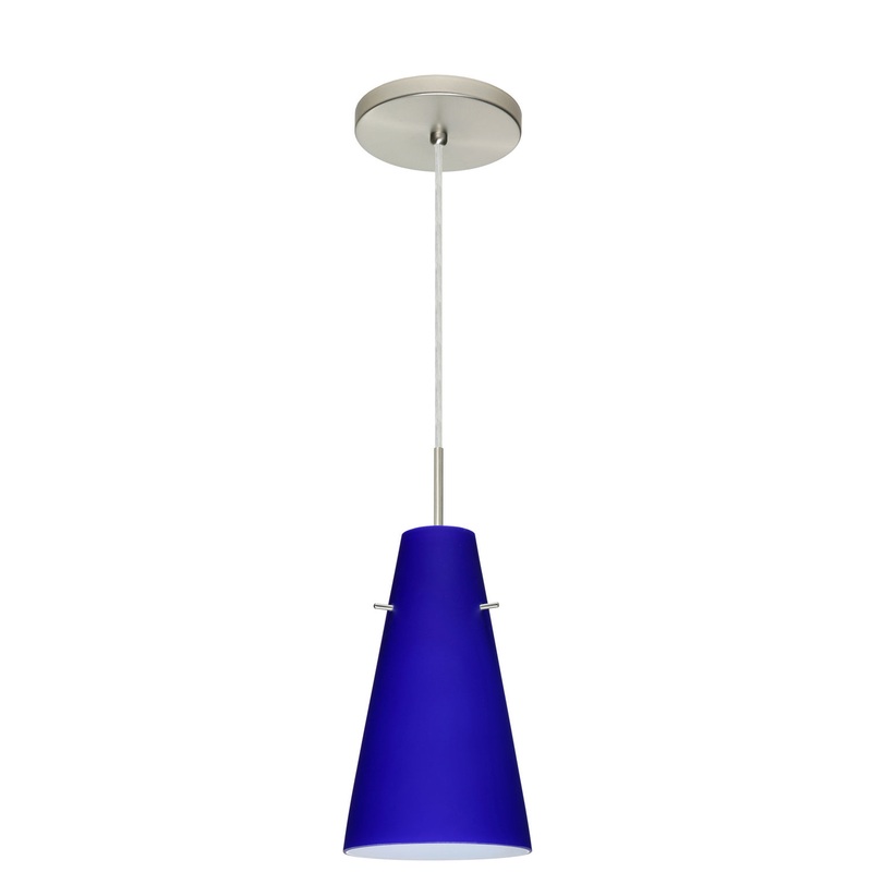 One Light Pendant from the Cierro Collection in Satin Nickel Finish by Besa