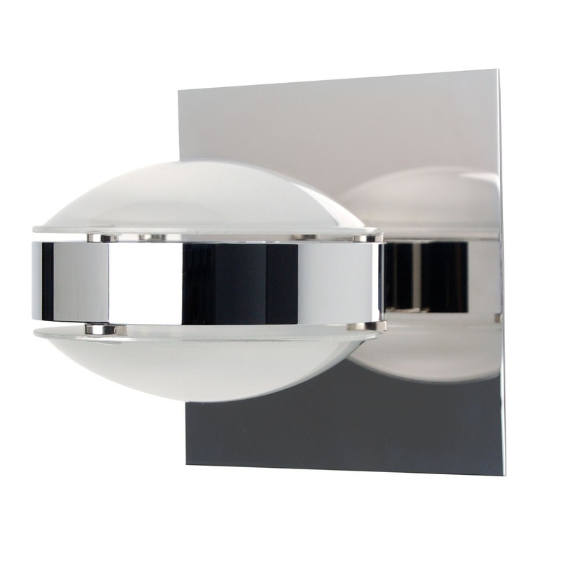 One Light Wall Sconce from the Optos Collection in Chrome Finish by Besa