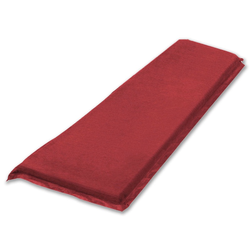 Self Inflating Mattress Sleeping Suede Mat Air Bed Camping Camp Hiking Joinable – red