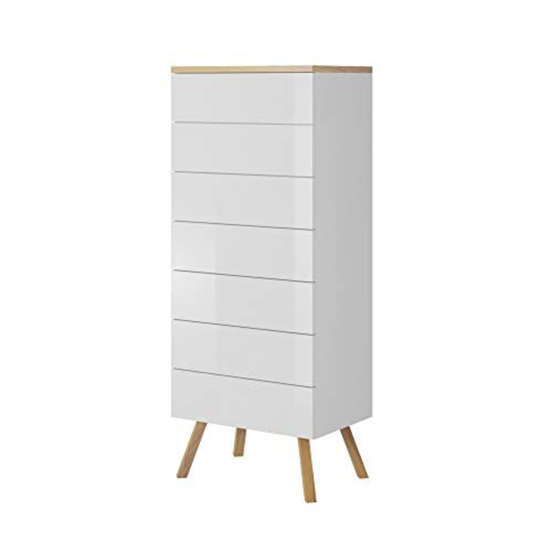 Selsey HALSEY – Cassettone alto / Mobile di stoccaggio / Mobiletto con 7 cassetti / Com 50 cm