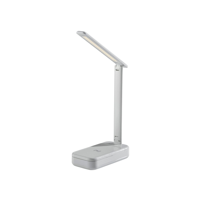 UV-C Sanitizing Desk Lamp with Wireless Charging and Smart Switch White
